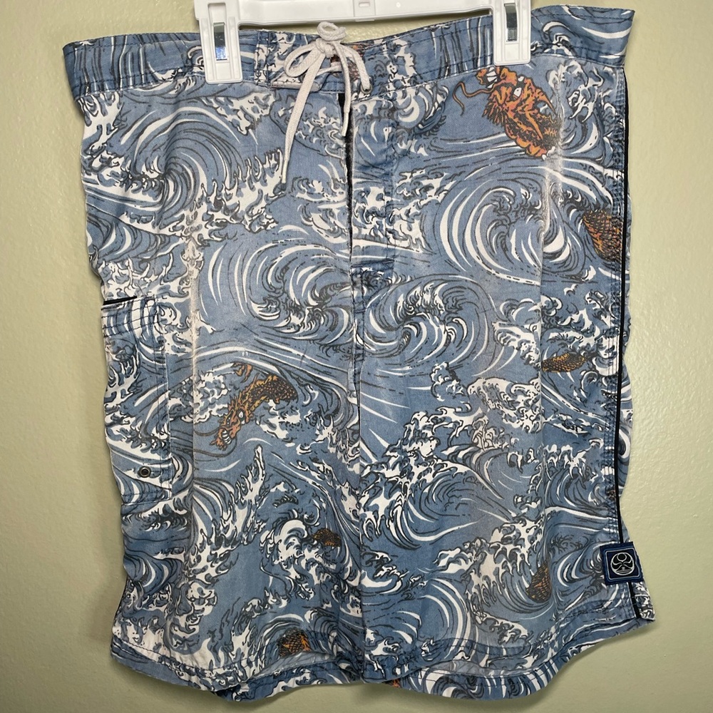 Hawaiian Island Creations HC vintage board shorts swim trunk size 34